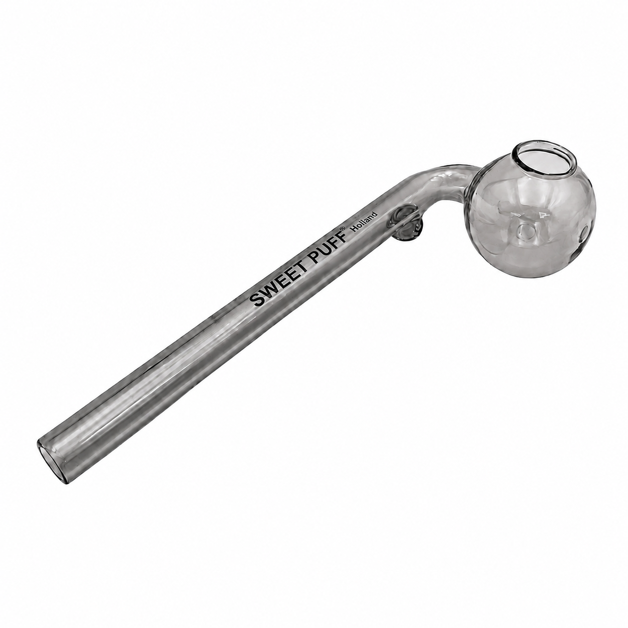 Full Colour Sweet Puff Glass Pipe 14cm Grey