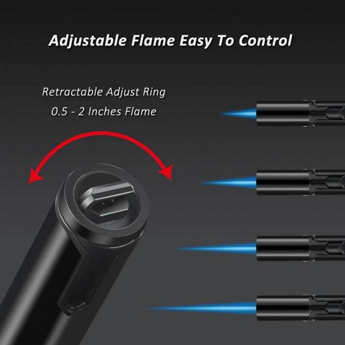 Honest Slim Jet Torch Lighter Refillable Butane 16cm - Bong Empire