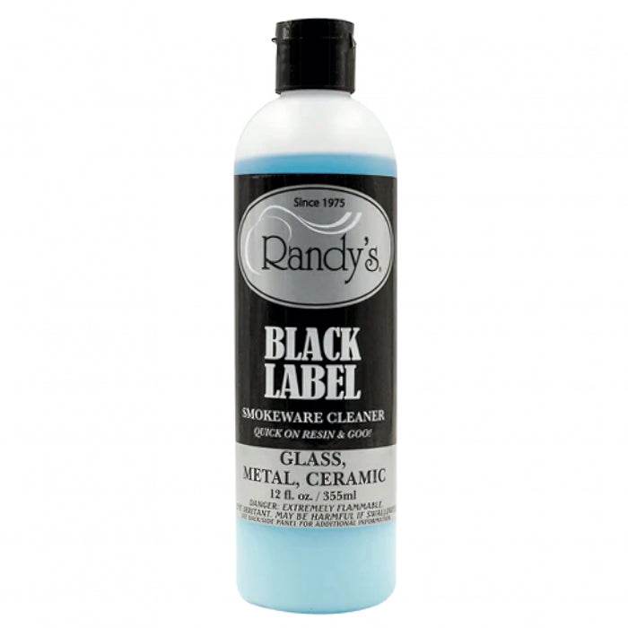 Randys Black Label Glass Metal Ceramic Bong Cleaner 355ml - Bong Empire