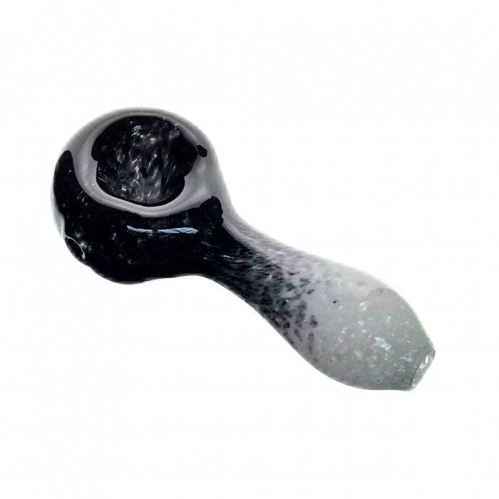 Frit Glass Dry Spoon Pipe 10cm Black