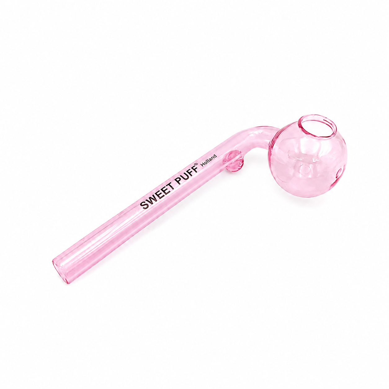 Full Colour Sweet Puff Glass Pipe 12cm Pink