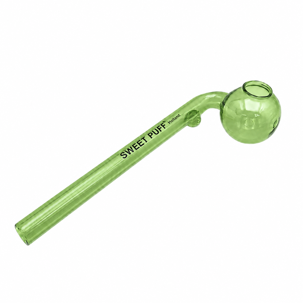 Full Colour Sweet Puff Glass Pipe 14cm Green