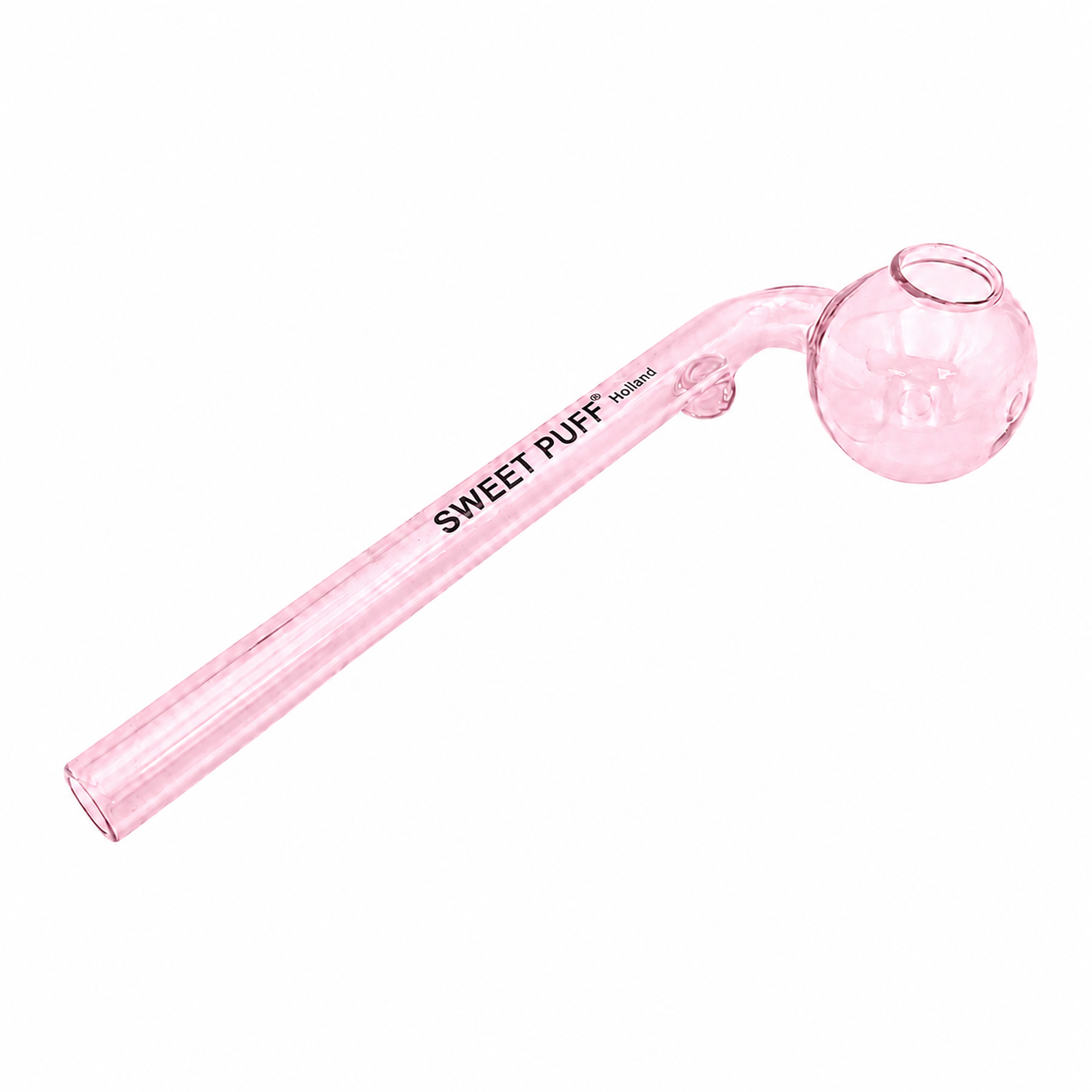 Full Colour Sweet Puff Glass Pipe 14cm Pink