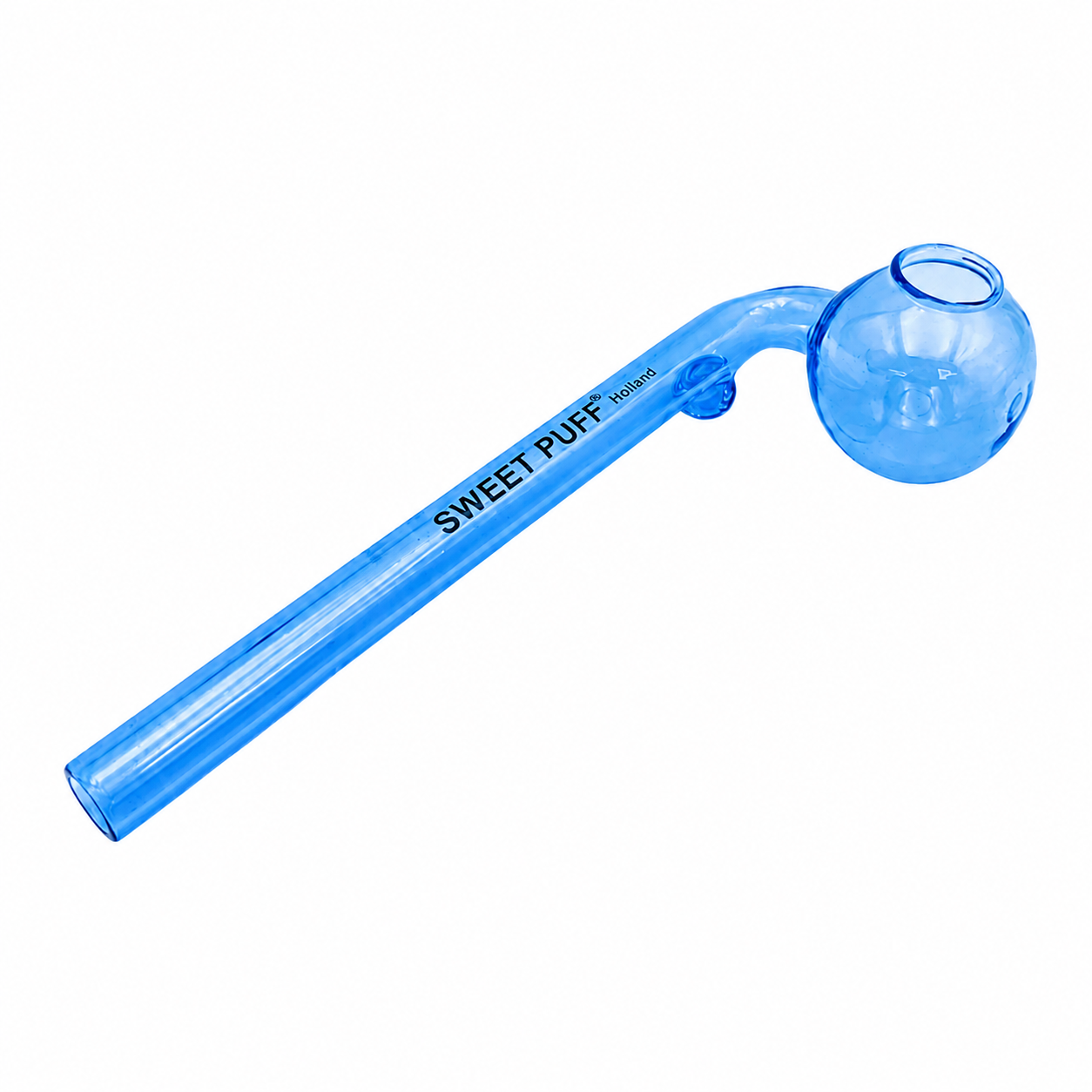 Full Colour Sweet Puff Glass Pipe 14cm Blue