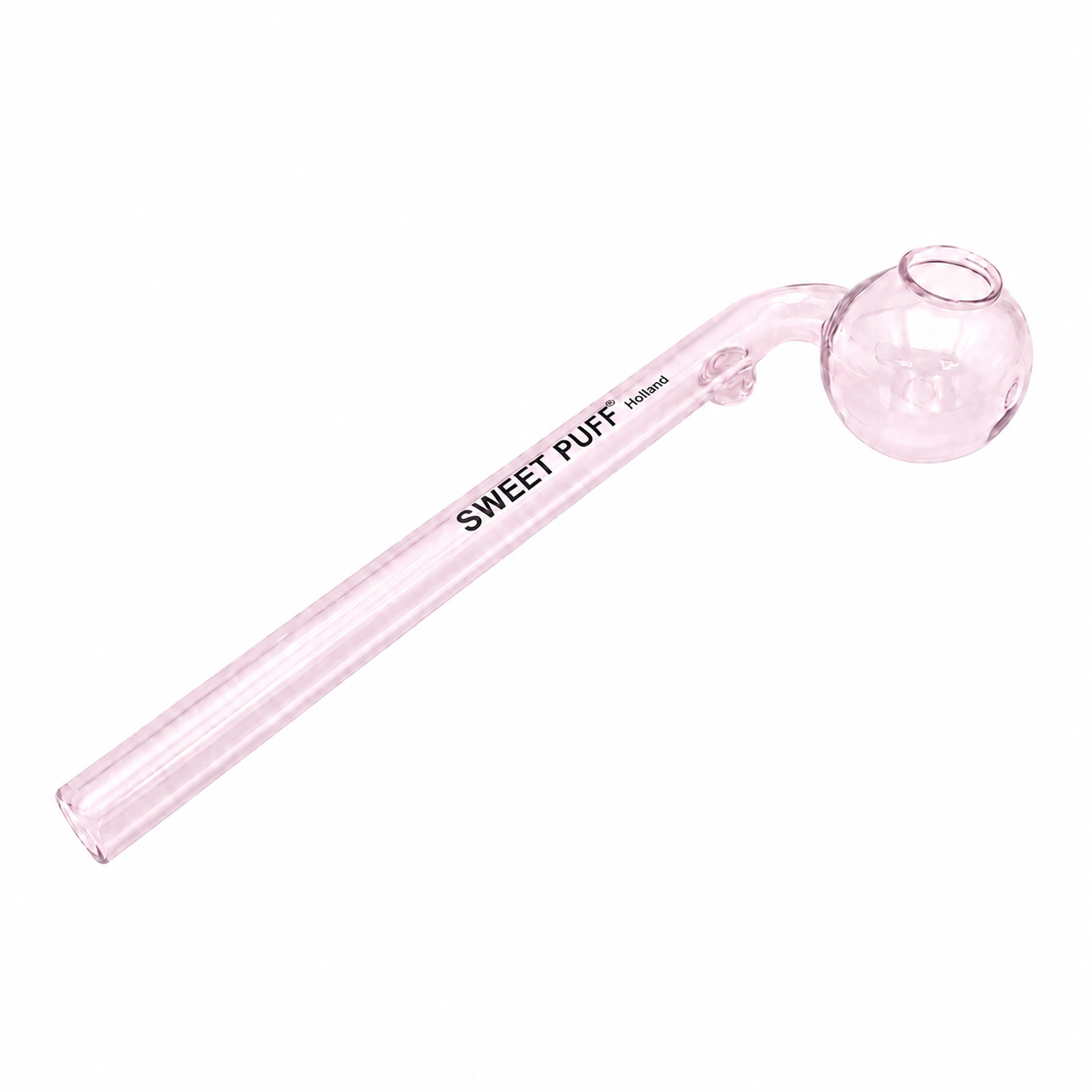 Full Colour Sweet Puff Glass Pipe 16cm Pink