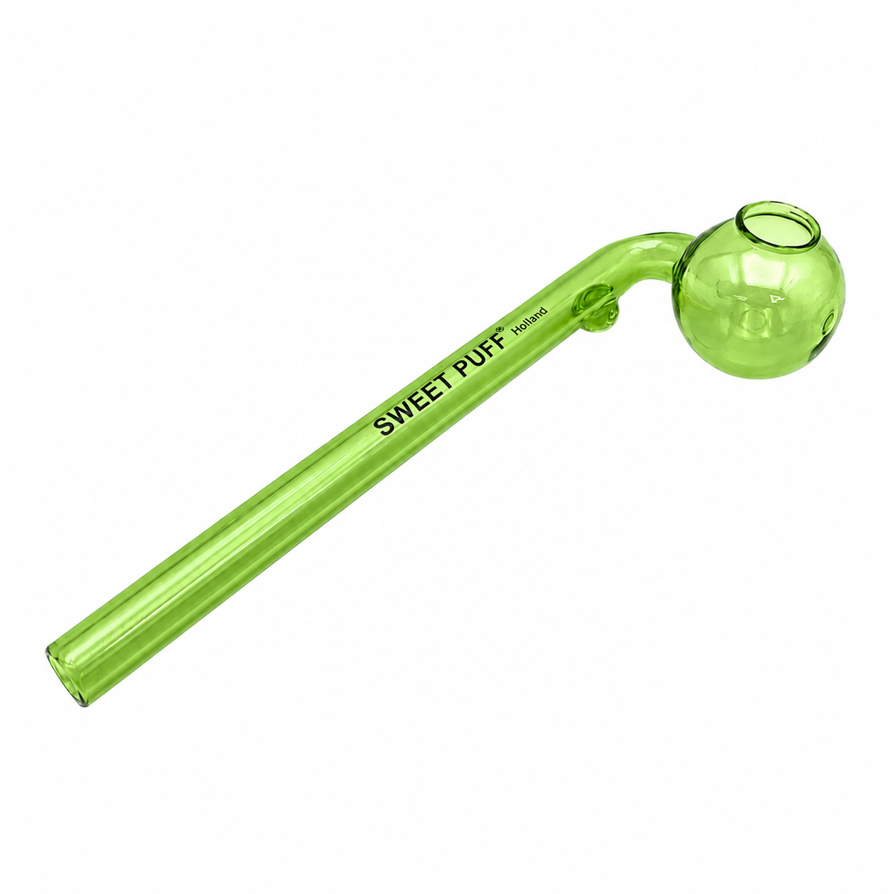 Full Colour Sweet Puff Glass Pipe 16cm Green