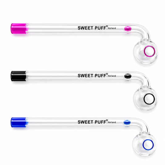 Coloured Sweet Puff Glass Pipe 16cm
