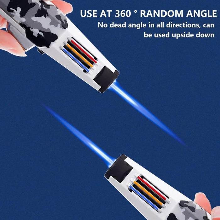 Jobon Zinc Alloy Adjustable Sharp Jet Flame Lighter 17cm - Bong Empire