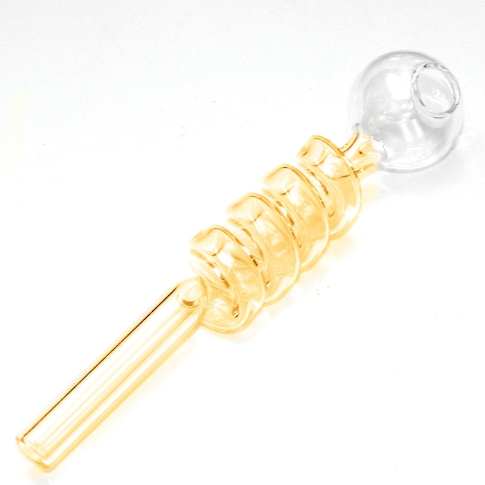 Swirl Curly Sweet Puff Glass Pipe 13cm