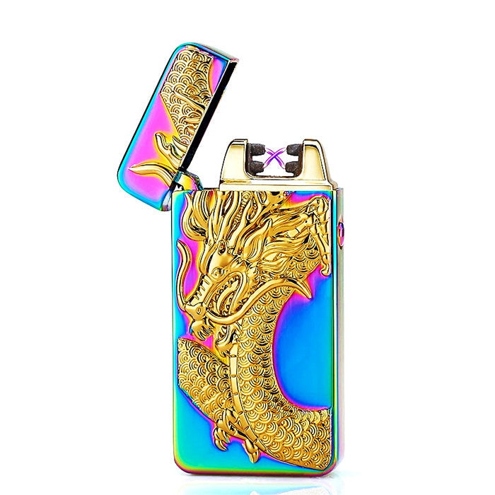 Plasma Arc Rechargeable Dragon Lighter Rainbow - Bong Empire