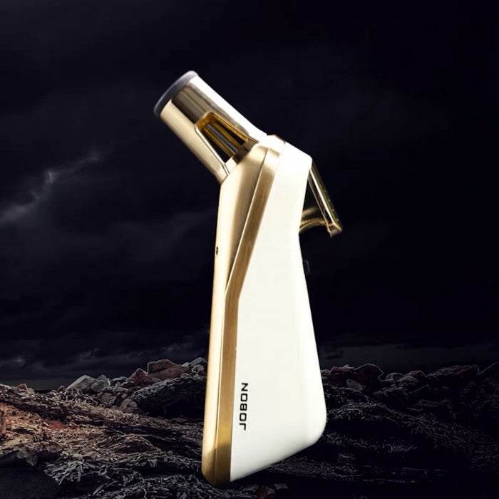 Jobon Butane Torch Lighter – Blue Flame white - Bong Empire