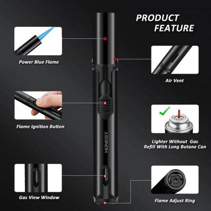 Honest Slim Refillable Jet Torch Lighter