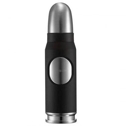 Jobon Bullet Shaped Cigar Jet Lighter Black Silver - Bong Empire