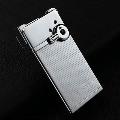 JOBON Dual Jet & Normal Flame Lighter Light Silver - Bong Empire