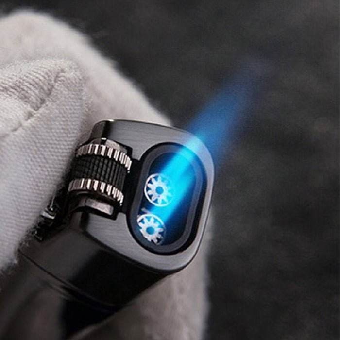 Jobon Flint Lit Twin Jet Flame Lighter