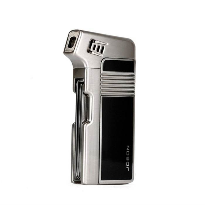 JOBON Gas Lighter With Pipe Tools Silver - Bong Empire
