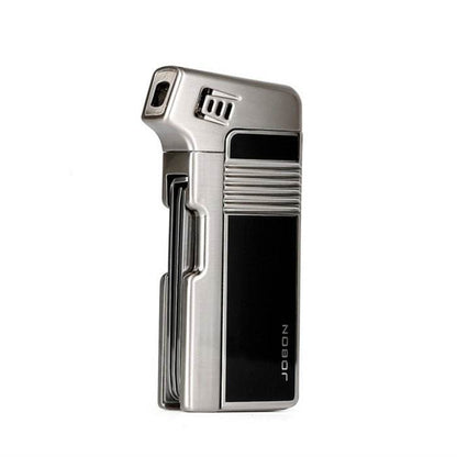 JOBON Gas Lighter With Pipe Tools Silver - Bong Empire