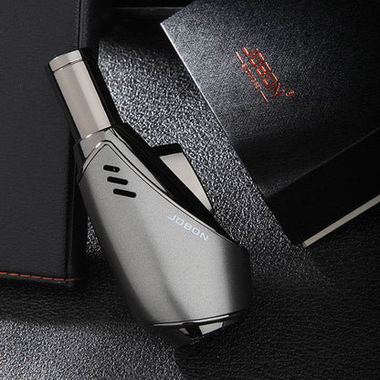 Jobon Vertical Egg Shape Jet Flame Lighter Grey - Bong Empire