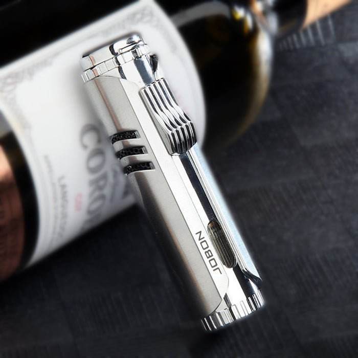 Jobon Jet Torch Lighter Silver