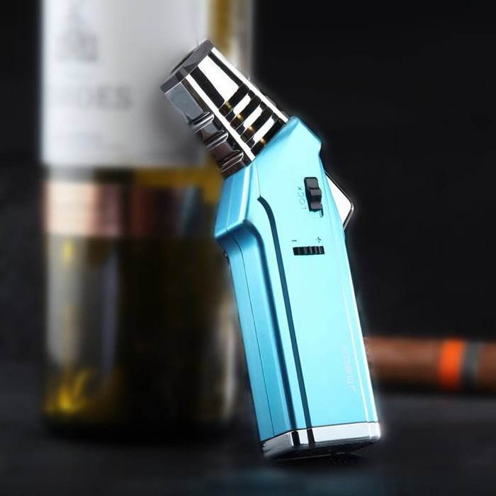 Jobon Large Strong Flame Jet Lighter Blue - Bong Empire