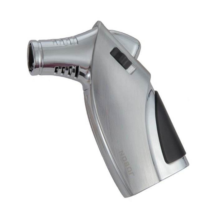 Jobon Metal Triple Jet Flame Lighter Silver - Bong Empire