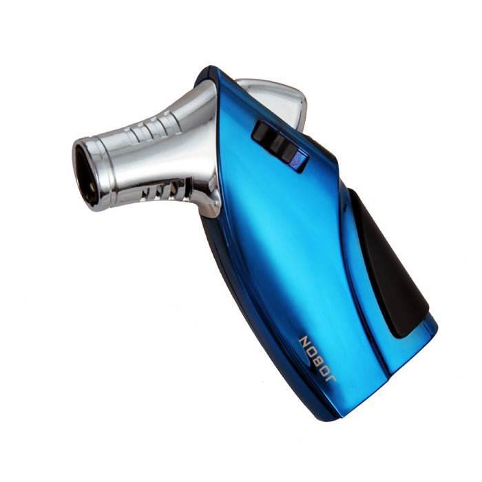Jobon Metal Triple Jet Flame Lighter Blue - Bong Empire