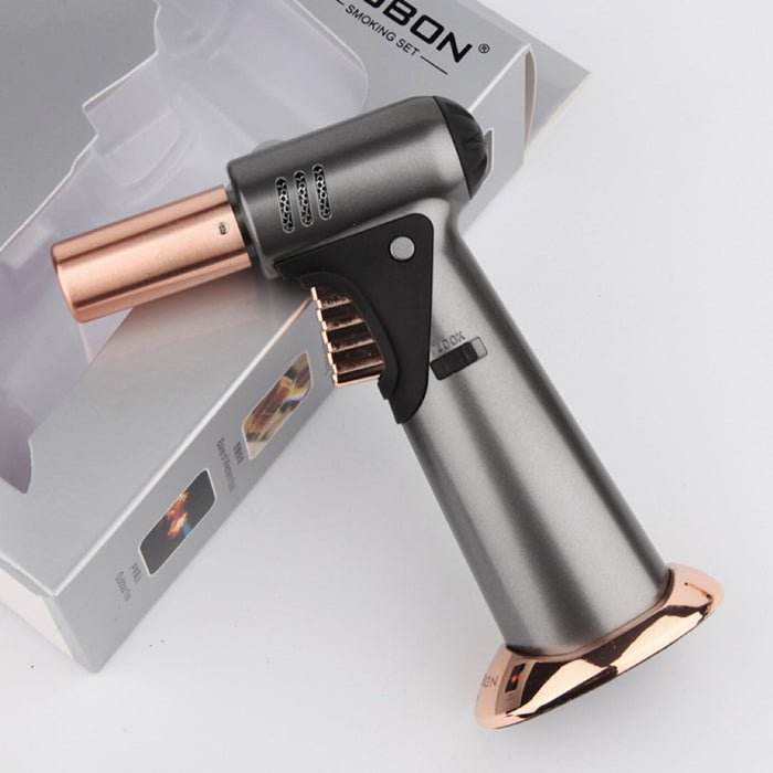 Jobon Multi Purpose Professional Jet Burner Torch Lighter Matte Grey - Bong Empire