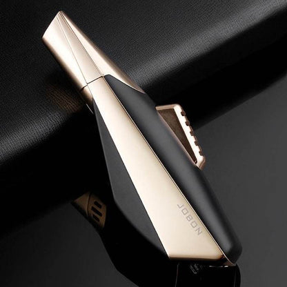 Jobon Superior Strong Metal Single Jet Flame Lighter Black - Bong Empire