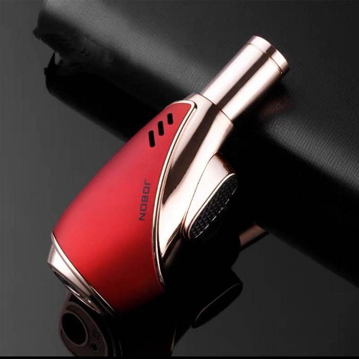 Jobon Vertical Egg Shape Jet Flame Lighter Red