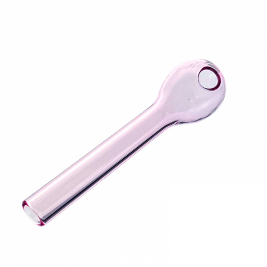Pink Straight Glass Pipe 11cm