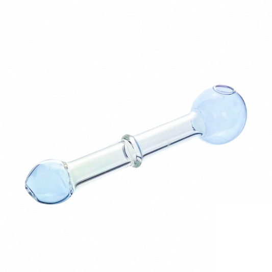 Purple Annular Protrusion Straight Glass Pipe 12cm