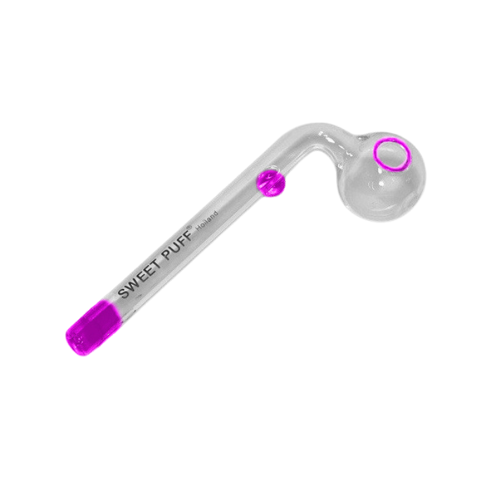 Sweet Puff Glass Pipe 12cm Pink