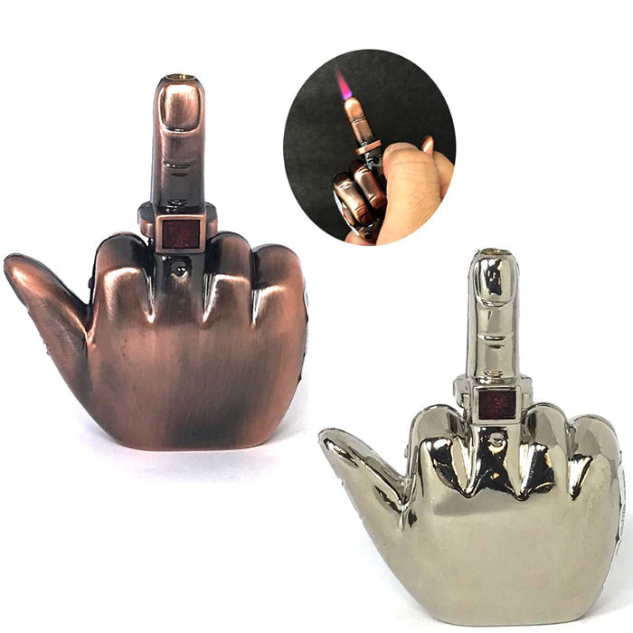 Middle Finger Adjustable Jet Lighter - Bong Empire