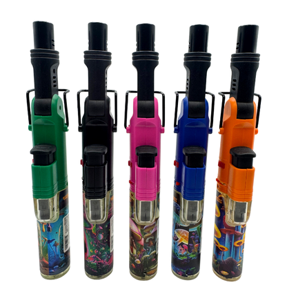 Mushroom Blowtorch with Rotating Head & Built-In Stand – Refillable Torch Flame