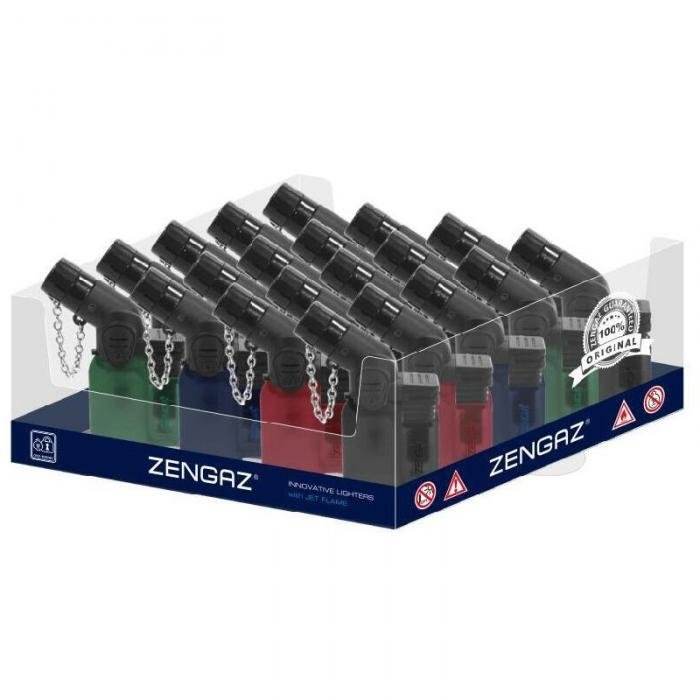 ZENGAZ Angle Torch Jet Lighter With Chain Lid