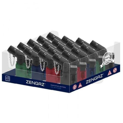ZENGAZ Angle Torch Jet Lighter With Chain Lid